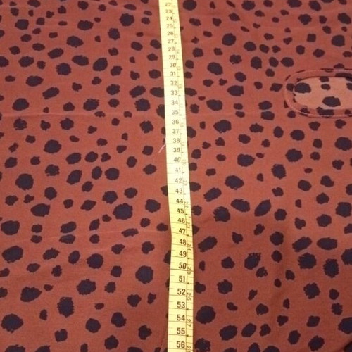 Shein curve line women's blouse like new, camel with black details, size 4XL