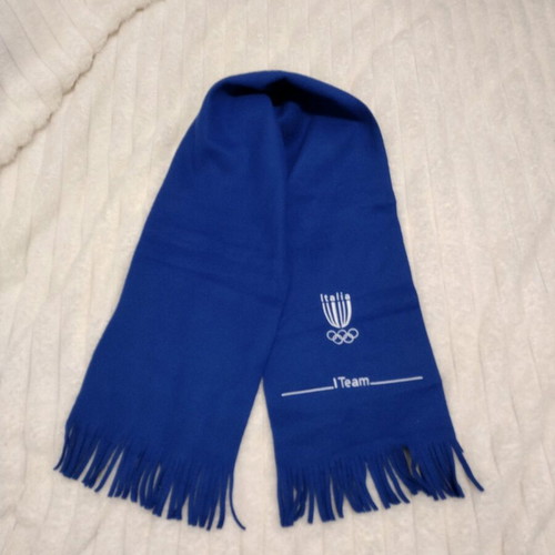 Vintage fleece scarf royal blue like new with Italy logo 2016-2018