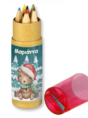 Christmas animal colored pencils new, 10 pieces with name
