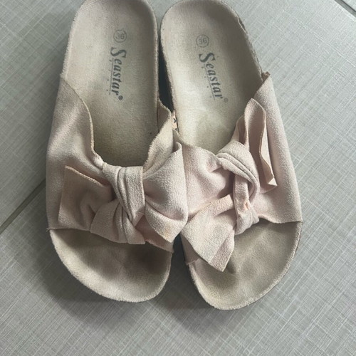 Slippers like new, size 38, gray and pink