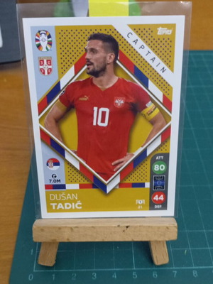 Topps Match Attax Euro 2024 card Dušan Tadić captain like new