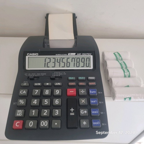 Casio Αριθμομηχανή HR150Tec 12 ψηφίων σαν καινούργιο σε μαύρο