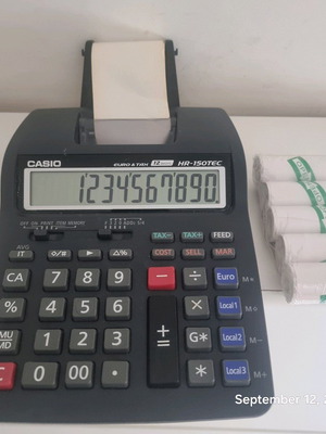 Casio Αριθμομηχανή HR150Tec 12 ψηφίων σαν καινούργιο σε μαύρο