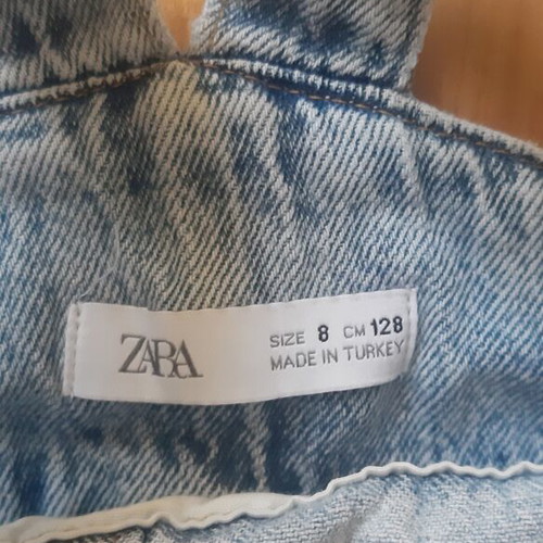 Zara overalls for girls 8 and 9 years like new, white and blue
