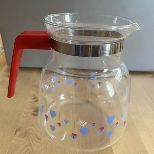 JEMAERGLAS vintage glass jug for hot drinks, Germany