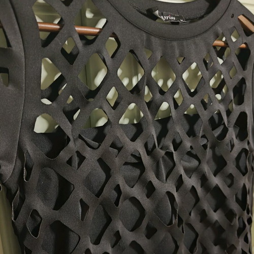 Women's top blouse with cutouts new, size M, black