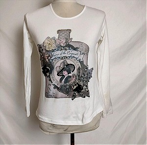 Μπλούζα Rococo με σχέδια και στρας Μ γυναικείο