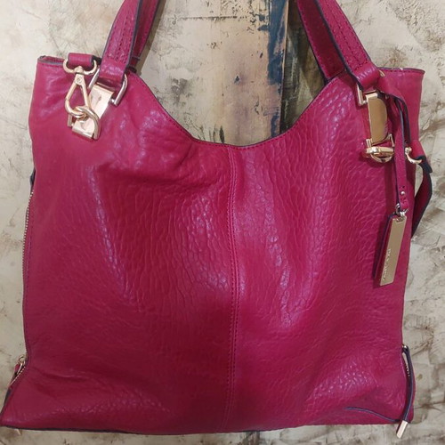 Shoulder bag red leather women's new