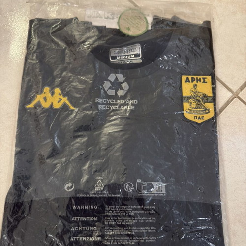 Aris Thessaloniki FC Kappa Gara T-Shirt new with tags