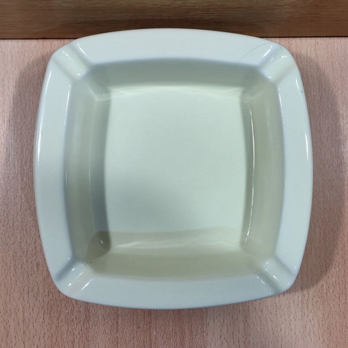 Dewar's White Label scotch whisky ceramic ashtray used