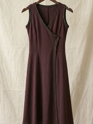 Ale aubergine burgundy midi dress like new, thick soft cotton jersey, size S-L