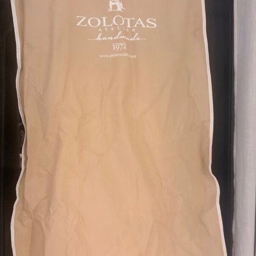 Zolotas Angie boho wedding dress, beige off-white