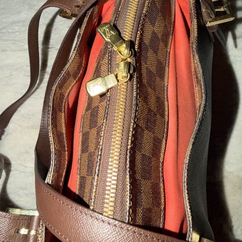 Louis Vuitton Belem mm τσάντα ώμου μεταχειρισμένη καφέ