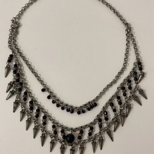 Handmade rock double necklace like new