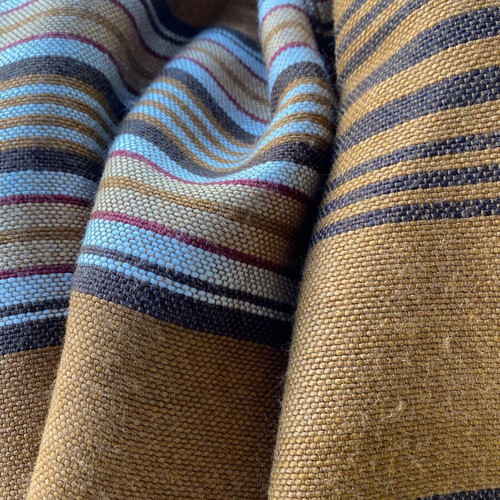 Vintage woven blanket used, 145 x 225 cm, high quality wool blend