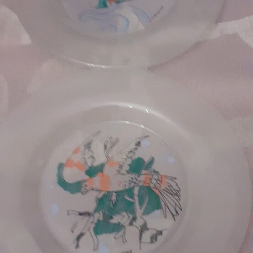 Collectible plates with Mytaras paintings, set of 4, like new
