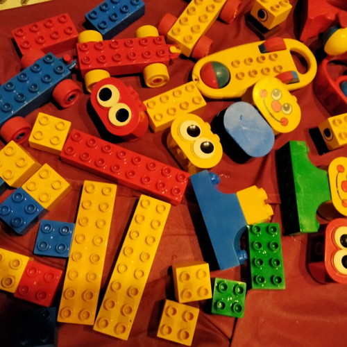 Vintage LEGO Duplo & Primo lot 45 pieces used, rare 90s collection