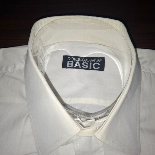 Dolce & Gabbana White Summer Shirt Basic Collection Size 43 Like New