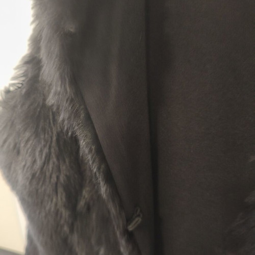 Stradivarius black sleeveless fur vest size Small like new