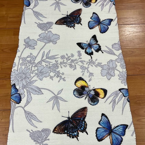 Cotton runner 100% new, handmade with butterfly design 0.70x1.40