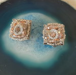 Square earrings used with clips