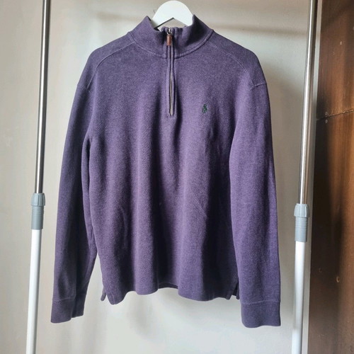 Polo Ralph Lauren πουλόβερ με φερμουάρ σαν καινούργιο, μέγεθος L, μωβ