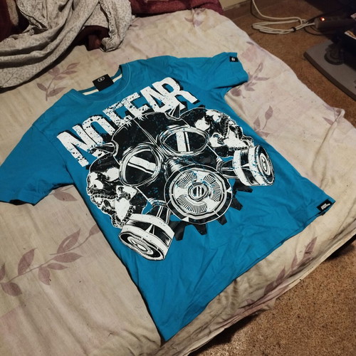 No Fear T-shirt new, size small fits medium-large, blue
