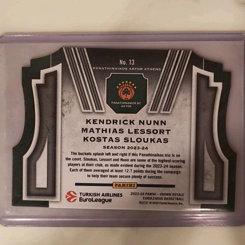 Kings Court collectible card new 2024 Champions Nunn Lessort Sloukas