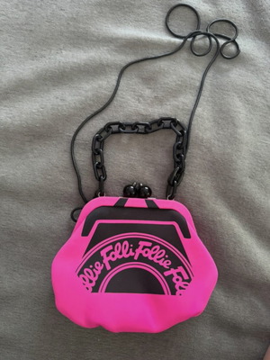 Folli Follie shoulder bag with short and long chain, pink