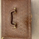 Leather Jewelry Box 100% like new with compartments and mirror