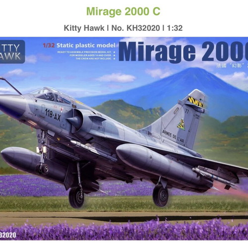 Mirage 2000 C 1/32 Kitty Hawk model kit new