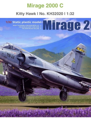 Mirage 2000 C 1/32 Kitty Hawk model kit new