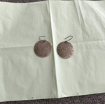 Earrings used, silver color