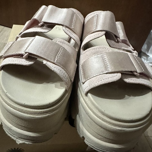 Ugg leather platform sandals size 39, pink