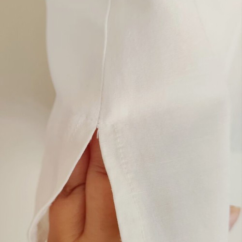 Vintage white sleeveless top linen viscose XL like new