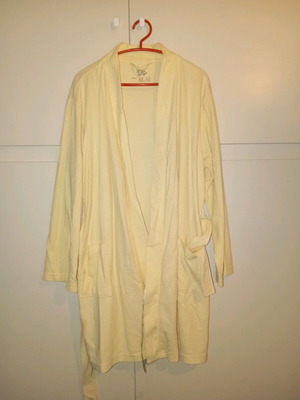 Lemon yellow robe Zara used M-XL with pockets and belt