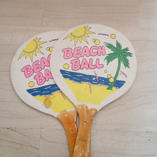 Wooden beach rackets like new