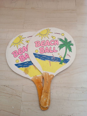Wooden beach rackets like new
