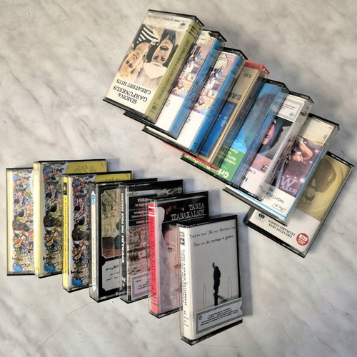 Cassette tapes used, pack of 15 with various music