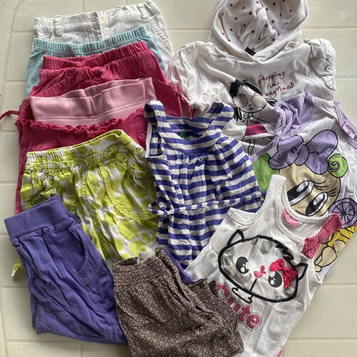 Children's clothing set, 6 shorts, 4 tops, 2 pants, ages 1-2