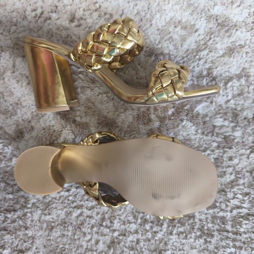 Gold Sandals Size 39 New