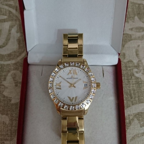 Jacques Lemans women's wristwatch Rome 1-1517ZC like new, gold color