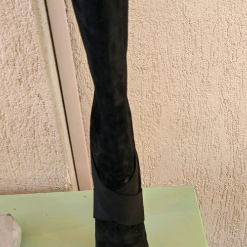 Donna Karan boots used, black, mid-calf, size 37