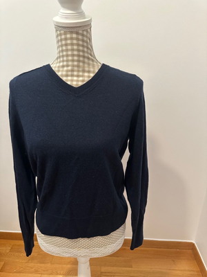 Brooks Brothers αντρικό μάλλινο pullover medium μεταχειρισμένο, μπλε με στενή γραμμή