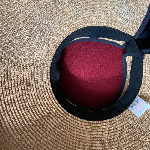 Hand-painted hat new, open top, folds easily