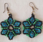 Handmade beaded knitted earrings new