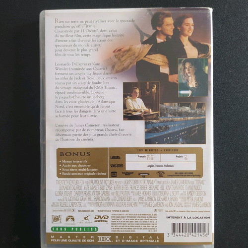 DVD Titanic (1997) French Edition Used with Subtitles
