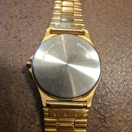 Younger & Bresson quartz watch used, gold-tone
