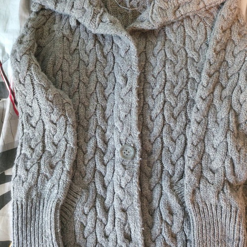 Zara knitted cardigan used, oversized gray