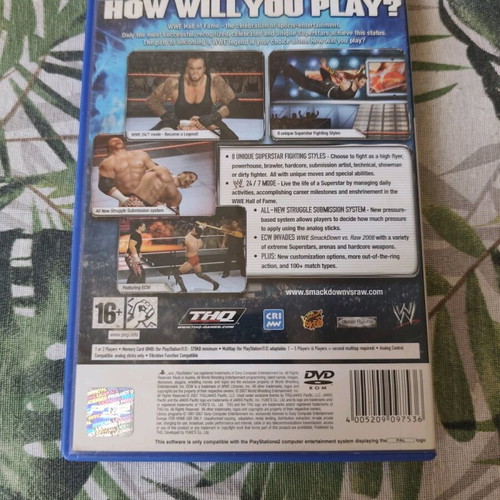 Smackdown vs Raw 2008 PS2 like new
